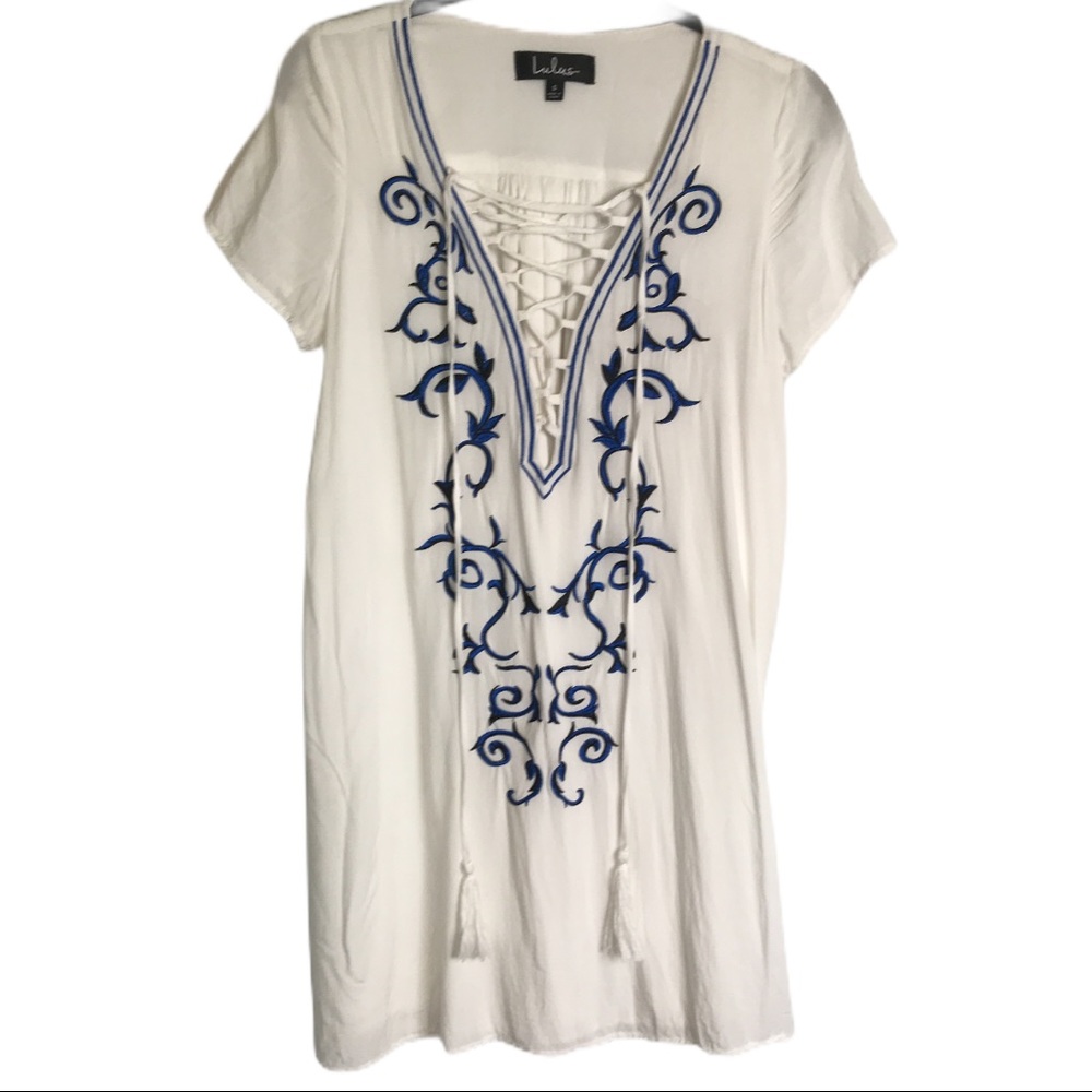 Lulu's Down in Kokomo Embroidered Shift Dress